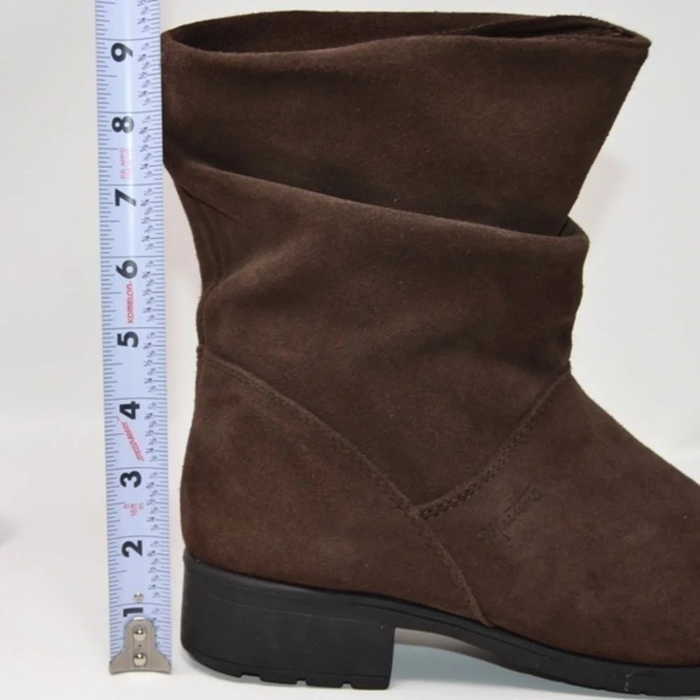 Martino of‎ Canada Brown Suede Slouch Boot, Block Heel, Size 9.5